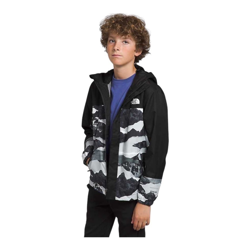 The north face Boys’ Antora Rain Jacket in TNF Black Mountain Traverse P…